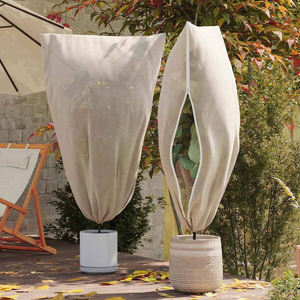 vidaXL Winterschutz fur Pflanzen 5 pcs Beige 1,55 x 1,55 m Vliesstoff
