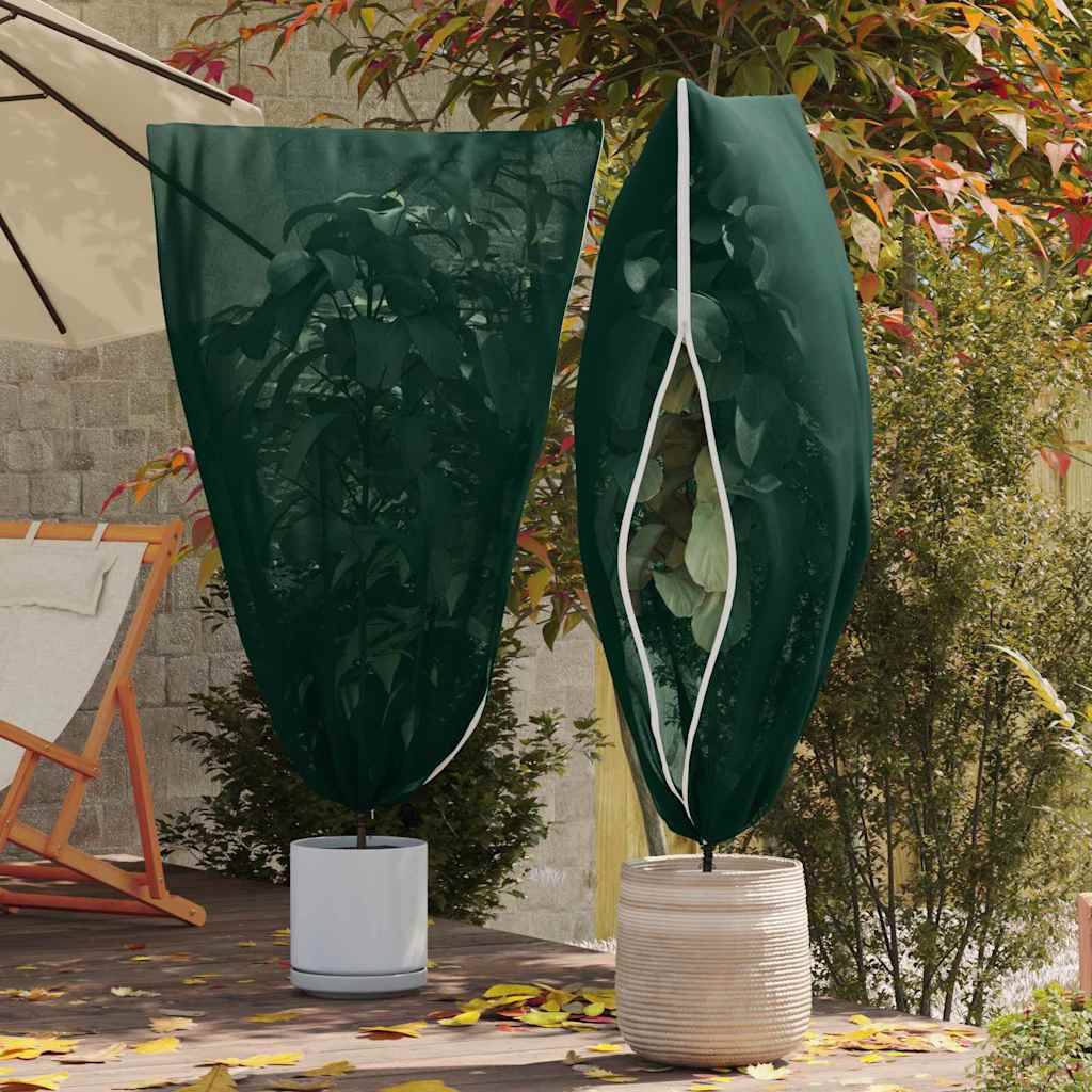 vidaXL Winterschutz fur Pflanzen 5 pcs Grün 1,55 x 1,55 m Vliesstoff