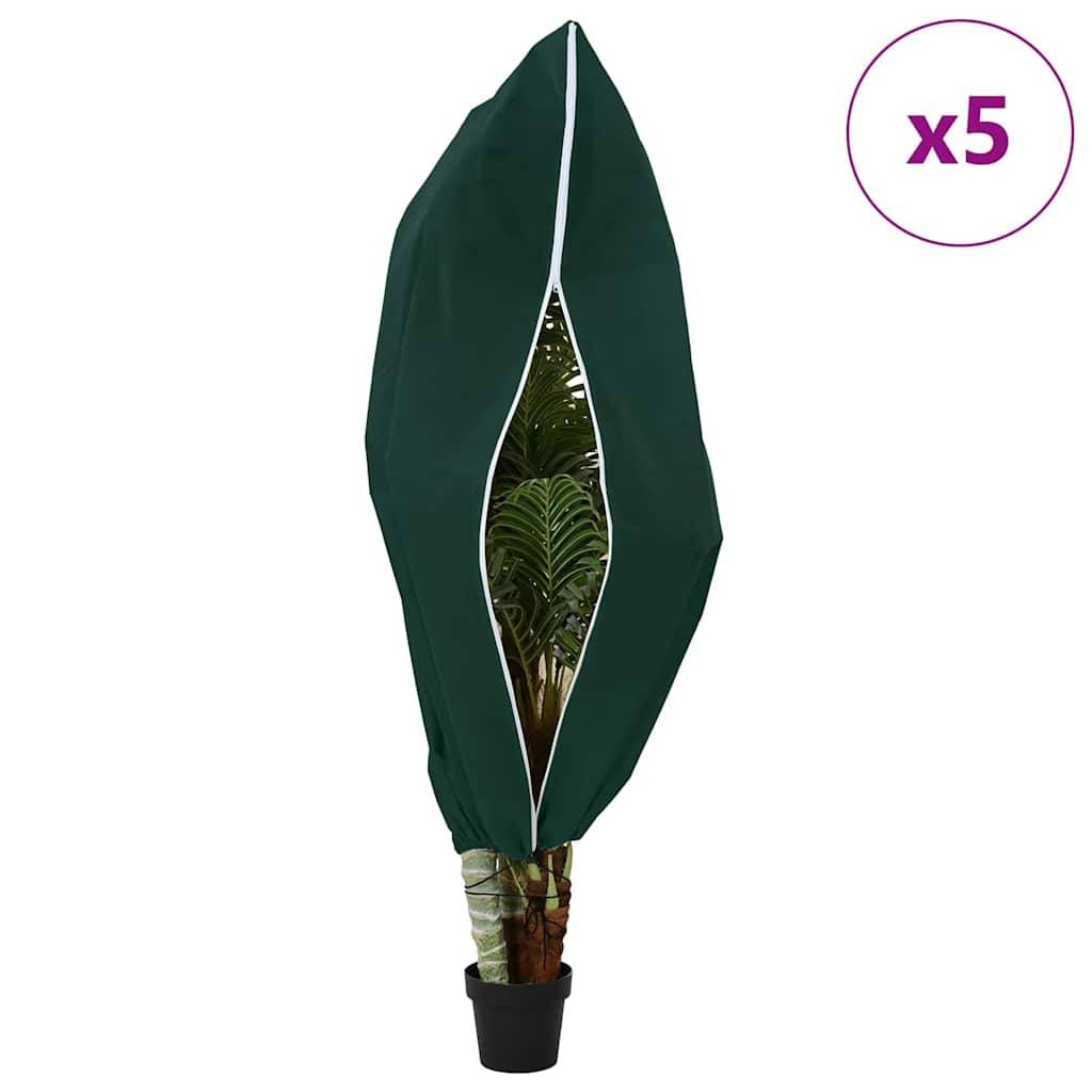 vidaXL Winterschutz fur Pflanzen 5 pcs Grün 1,55 x 1,55 m Vliesstoff