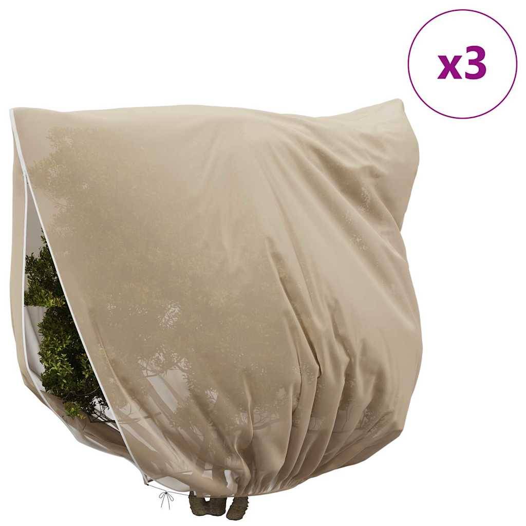 vidaXL Winterschutz fur Pflanzen 3 pcs Beige 2 x 2,36 m Vliesstoff