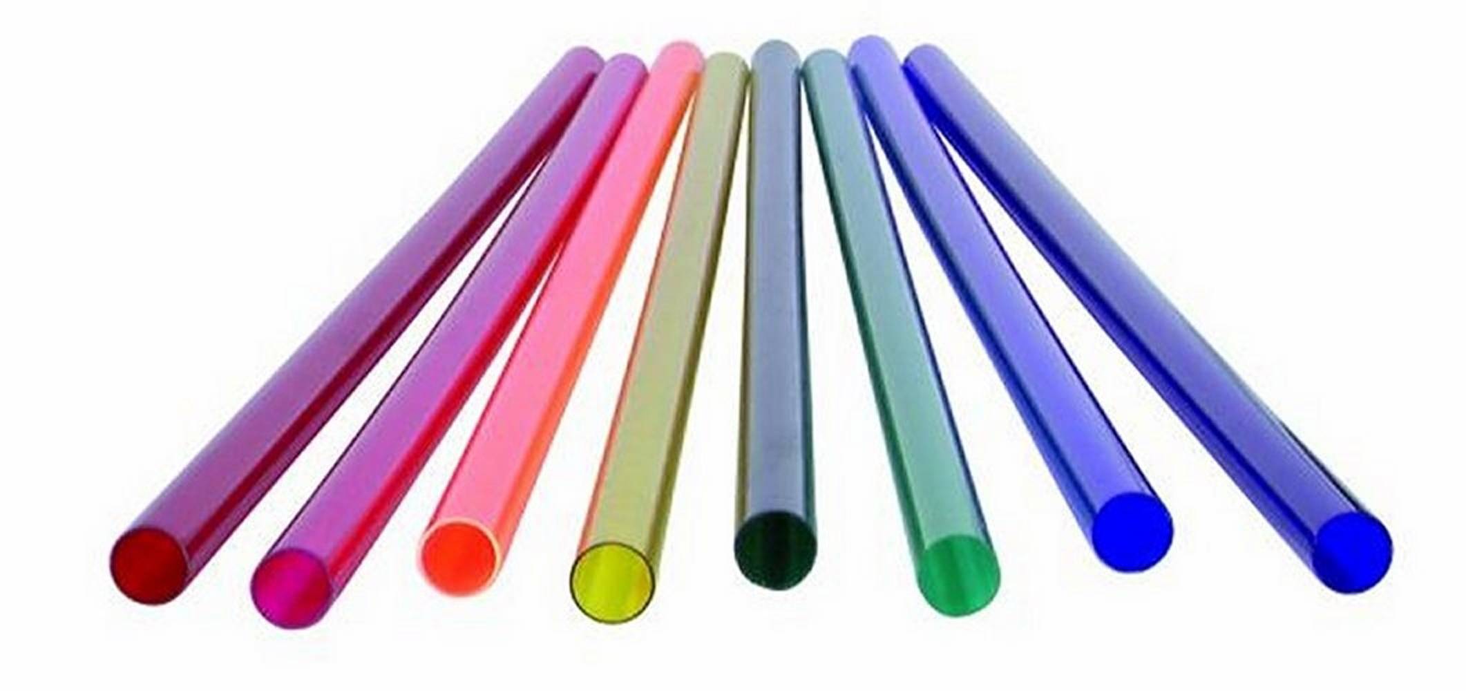 2923 Farbrohr 1180mm Ø 30mm Türkis für LED T8-Röhren 3er Pack