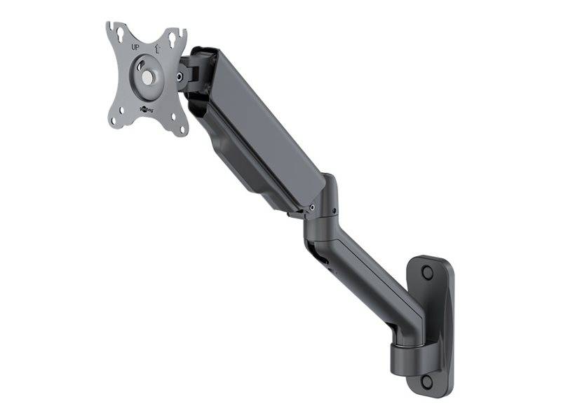 Wentronic Goobay Basic - Befestigungskit (Gelenkarm) - für Flachbildschirm - Aluminium, Stahl - Schwarz - Bildschirmgröße: 43.2-81.3 cm (17"-32")