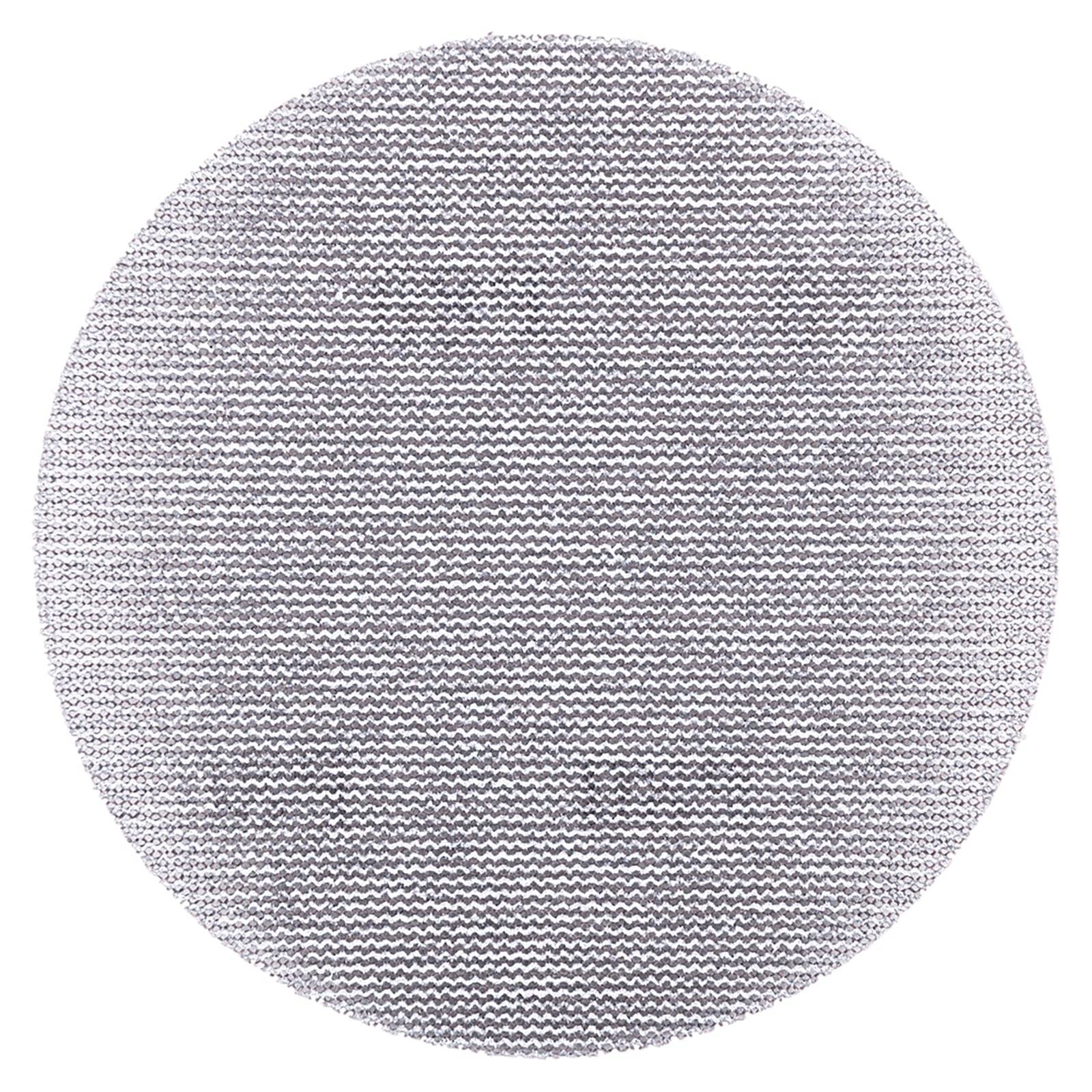 Rundes graues gewebtes Matte mit strukturiertem Muster.