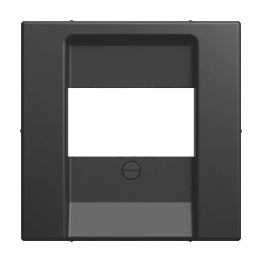 BJ Zentralscheibe Universal/TAE 2539-915 Busch-balance SI schwarz matt Install.Baumaterial Schalter