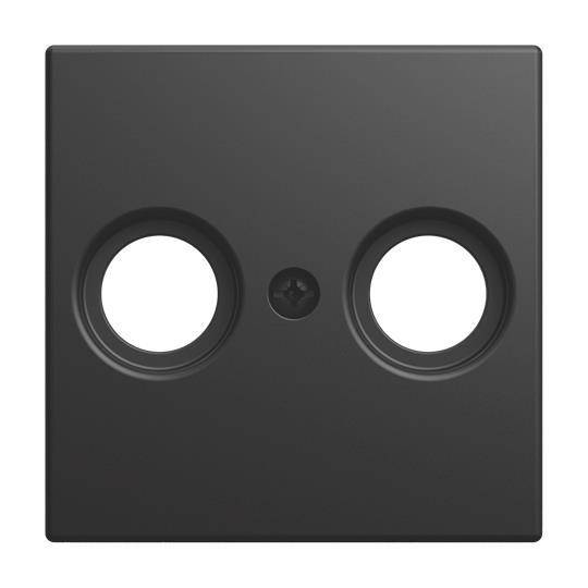BJ Zentralscheibe Koax 2531-915 f. Antennensteckdosen 2fach schwarz matt Install.Baumaterial