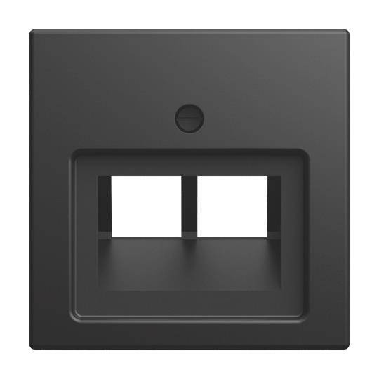 BJ Zentralscheibe UAE 2-fach 1803-02-915 Busch-balance SI schwarz matt Install.Baumaterial Schalter