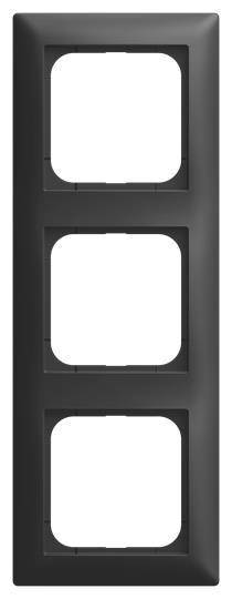 BJ Abdeckrahmen 3-fach Rahmen 1723-915 Busch-balance SI schwarz matt Install.Baumaterial Schalter