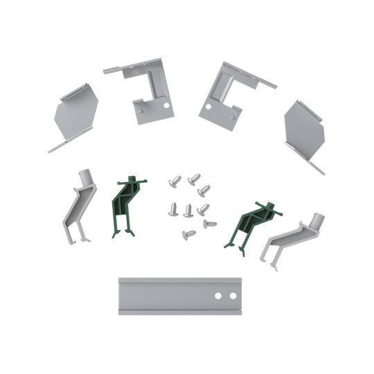 Striebel Montageset Zählerfelder TZ634 Comfortline zum Einbau 2CPX011000R9999 Install.Baumaterial