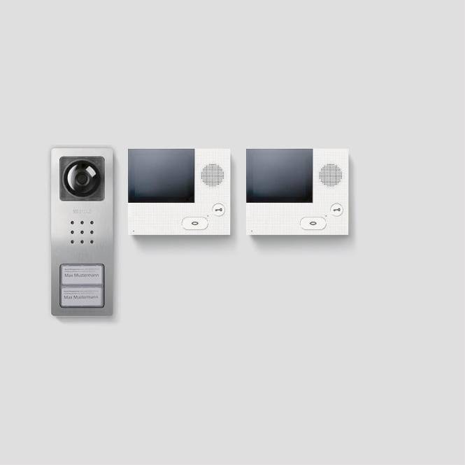 Siedle Video-Set SET CVB 850-2 E/W Basic Edelstahl gebürstet Install.Baumaterial Türkommunikation