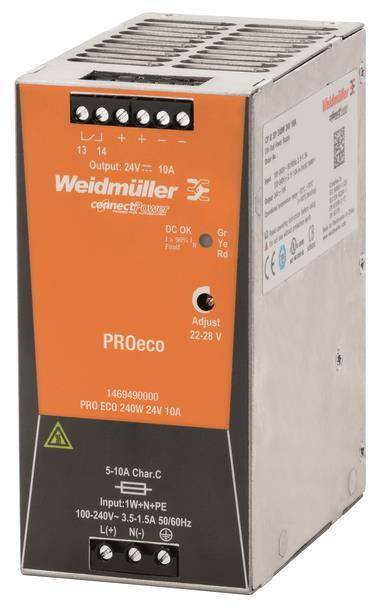 Weidmüller PRO ECO 240W 24V 10A Strom- versorgung 24V 1469490000 Industriematerial Industrie
