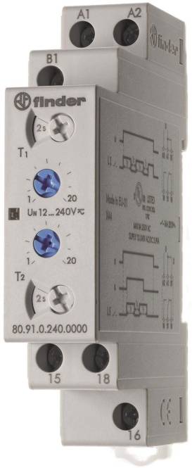 Finder Asymmetrischer Taktgeber 80.91.0.240.0000 1W 16A 12-240VAC/DC Industriematerial