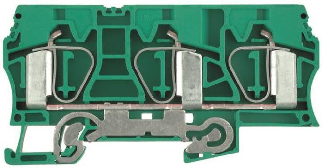 Weidmüller ZPE 16/3AN Erdungsklemme Zugfederanschluss Wemid GN/GE 1768310000 (Inhalt 20 Stück)
