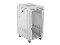 Lanberg 19" 600x800 Rack Einbauschrank Glastür grau - Rack