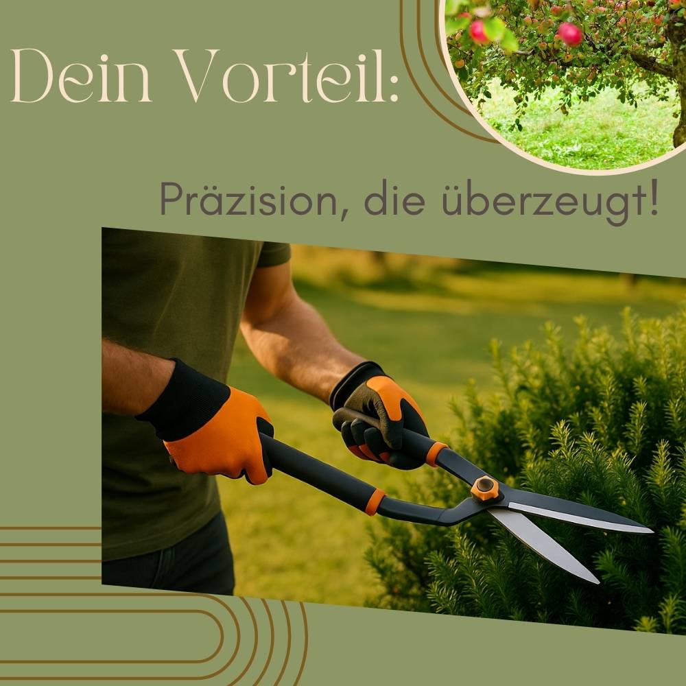Heckenschere gerade Klinge Bypass Gartenschere Garten Trimmschere manuelle Heckenschere ergonomisch Astschere Staudenschere Hand Hecken Baum Ast