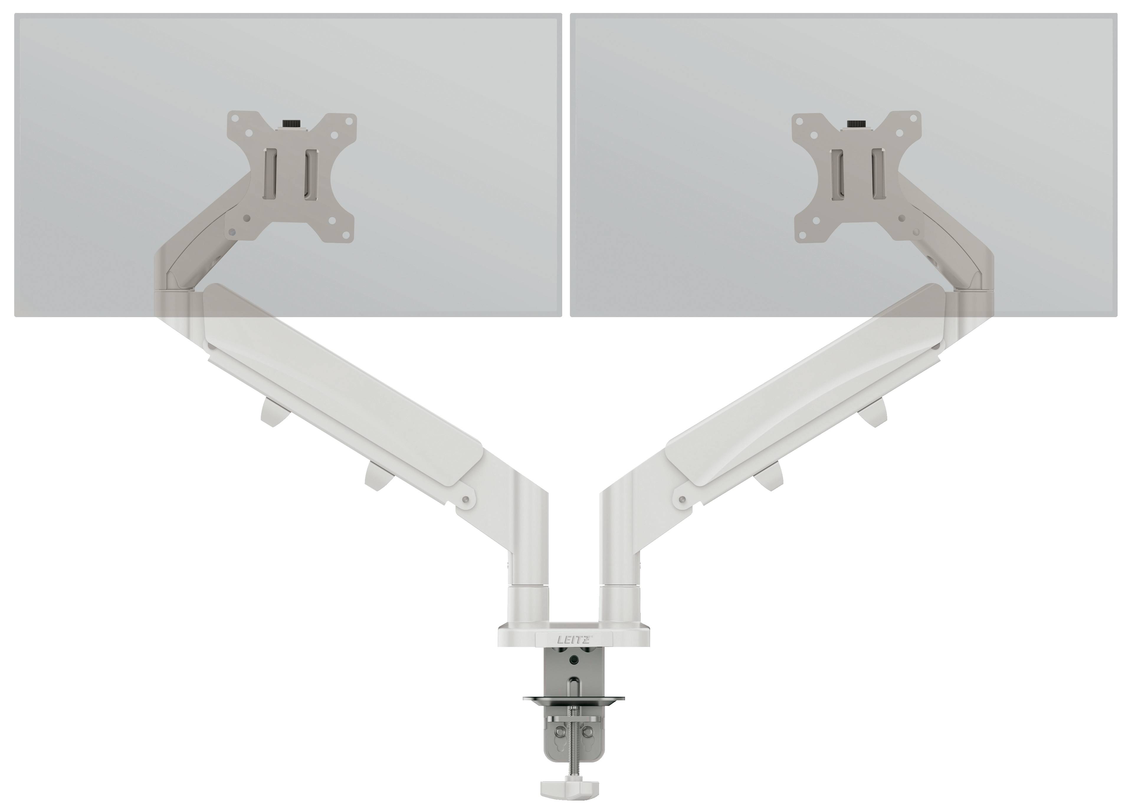 Esselte Leitz Monitor-Halterung Ergo 65370085 lichtgrau für 2 Monitore Tischklemme