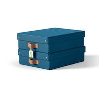 Esselte Leitz Arrchivbox Puro flach mit Klappdeckel 2 Stueck Nachtblau