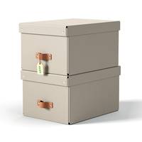 Esselte Leitz Arrchivbox Puro mittel mit Klappdeckel 2 Stueck Sand