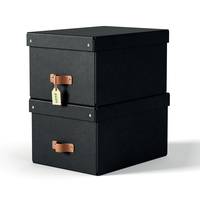 Esselte Leitz Arrchivbox Puro mittel mit Klappdeckel 2 Stueck Schwarz