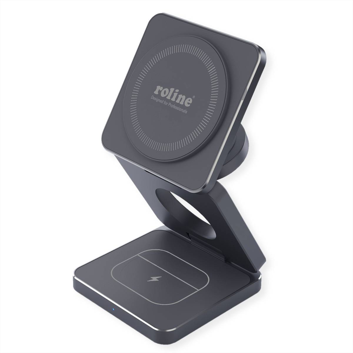 ROLINE 3-in-1 Induktions-Ladestation, faltbar, für Samsung