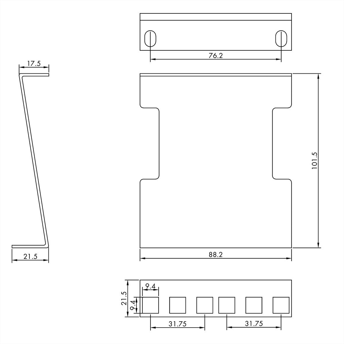 VALUE 19-Zoll-Schrank Tiefenerweiterung, 101,5mm, 2HE