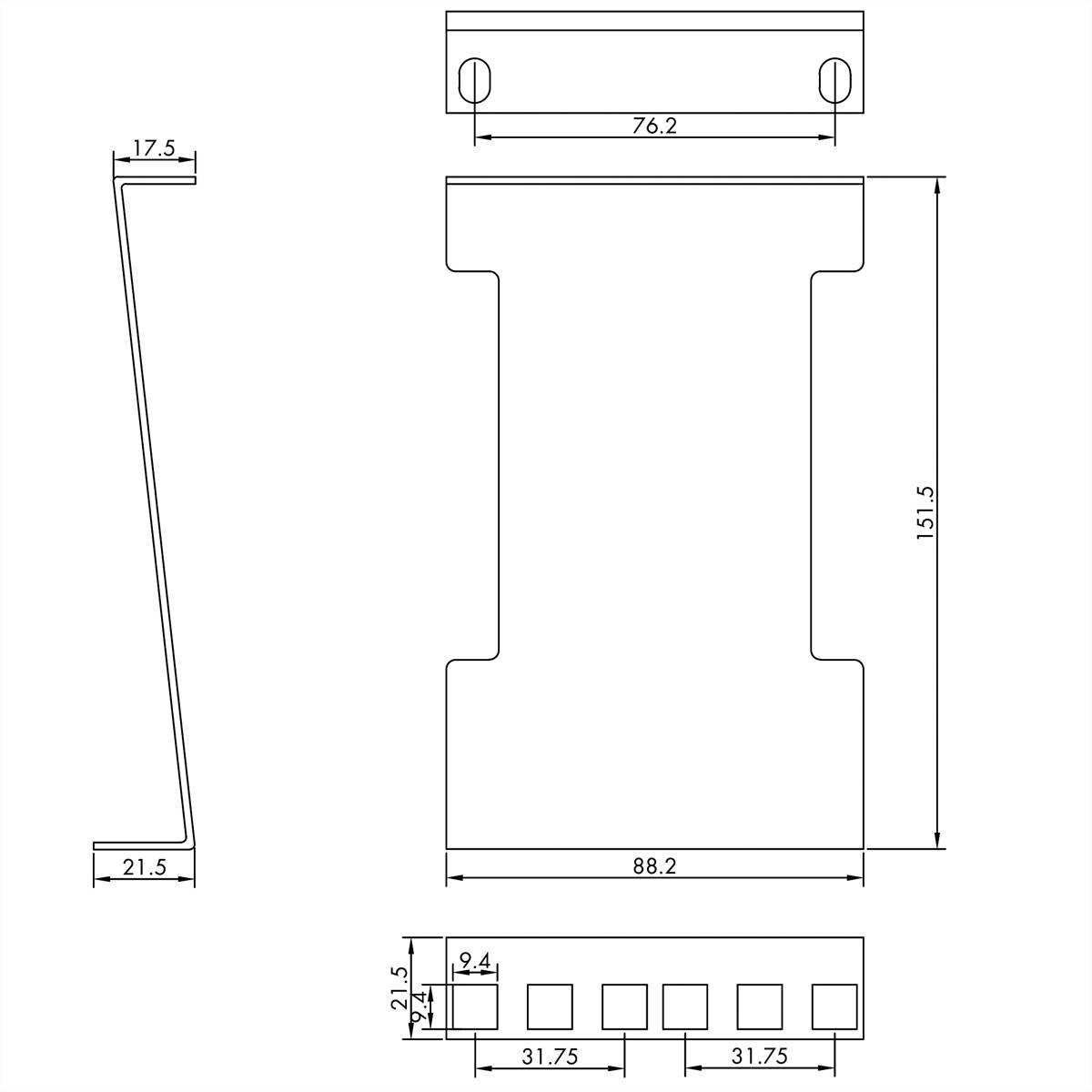 VALUE 19-Zoll-Schrank Tiefenerweiterung, 151,5mm, 2HE