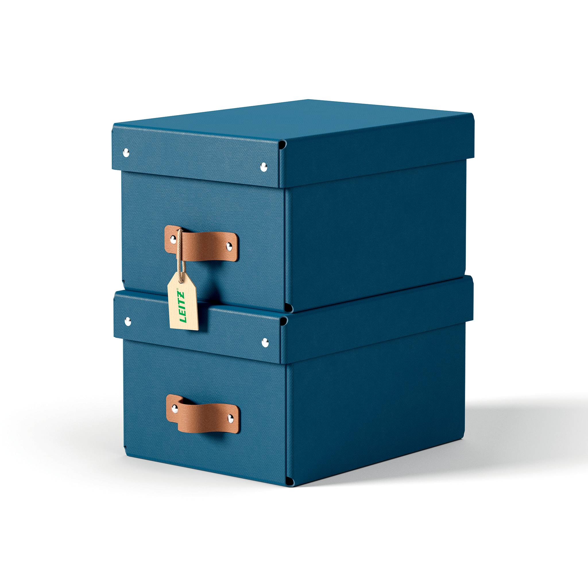 Esselte Leitz Arrchivbox Puro klein mit Klappdeckel 2 Stueck Nachtblau