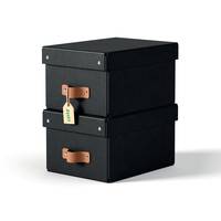 Esselte Leitz Arrchivbox Puro klein mit Klappdeckel 2 Stueck Schwarz