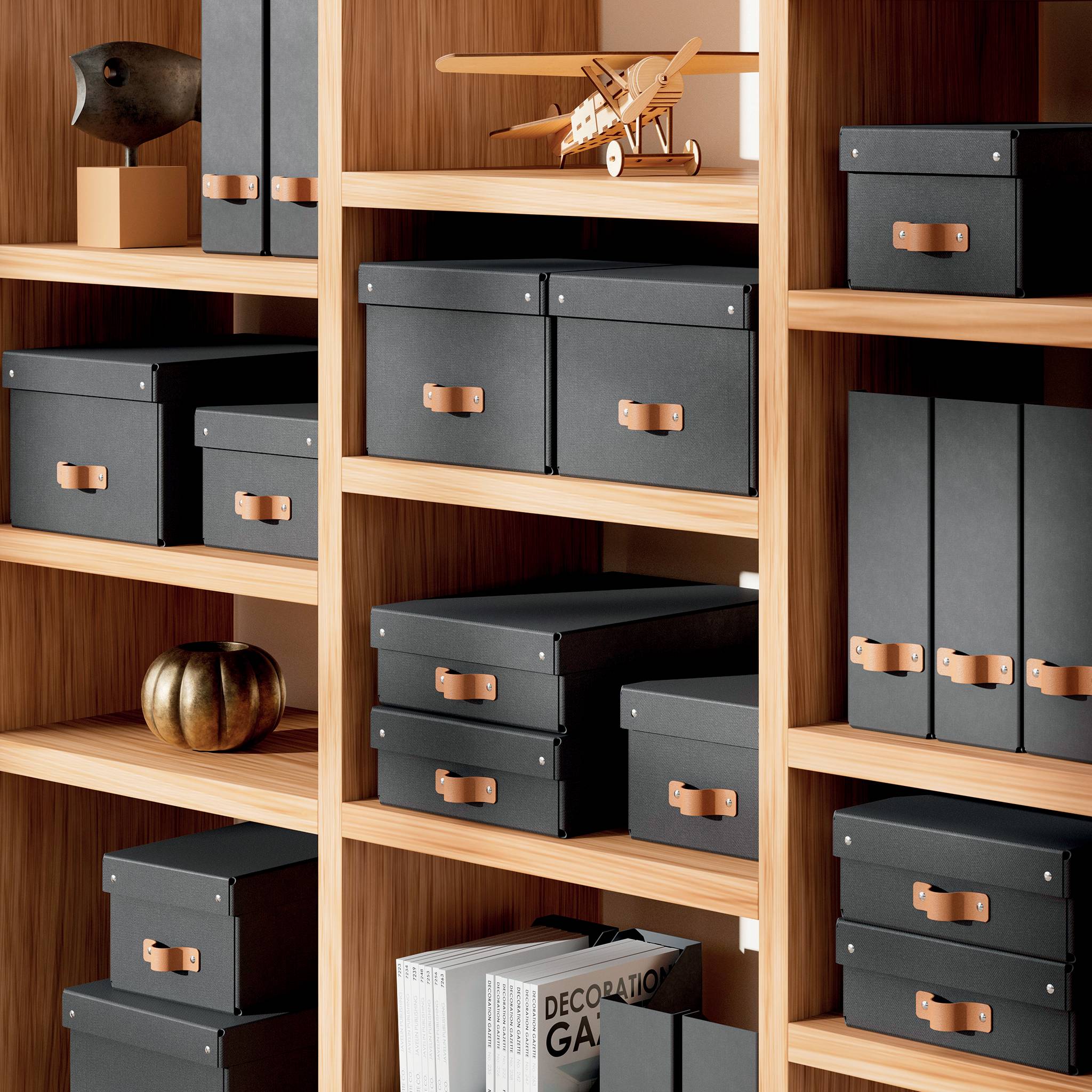 Esselte Leitz Puro Stehsammler 2er Pack 10x31x2cm schwarz