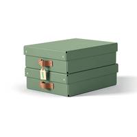 Esselte Leitz Puro Aufbewahrungsbox m.Deckel mittel&flach 8L grün 2er Pack