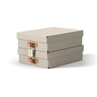 Esselte Leitz Arrchivbox Puro flach mit Klappdeckel 2 Stueck Sand