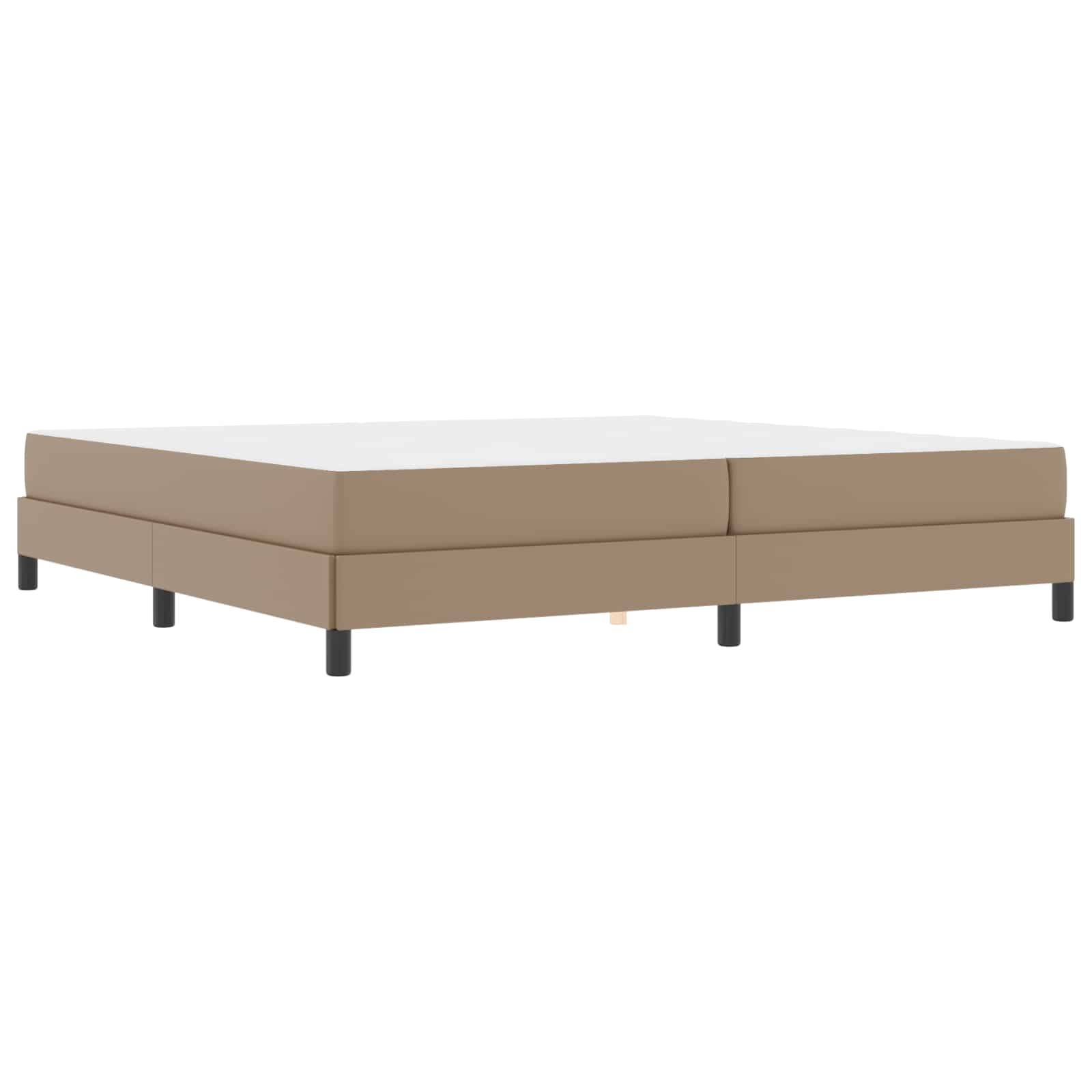vidaXL Bettrahmen mit Matratze Cappuccino 200 x 200 cm Stoff