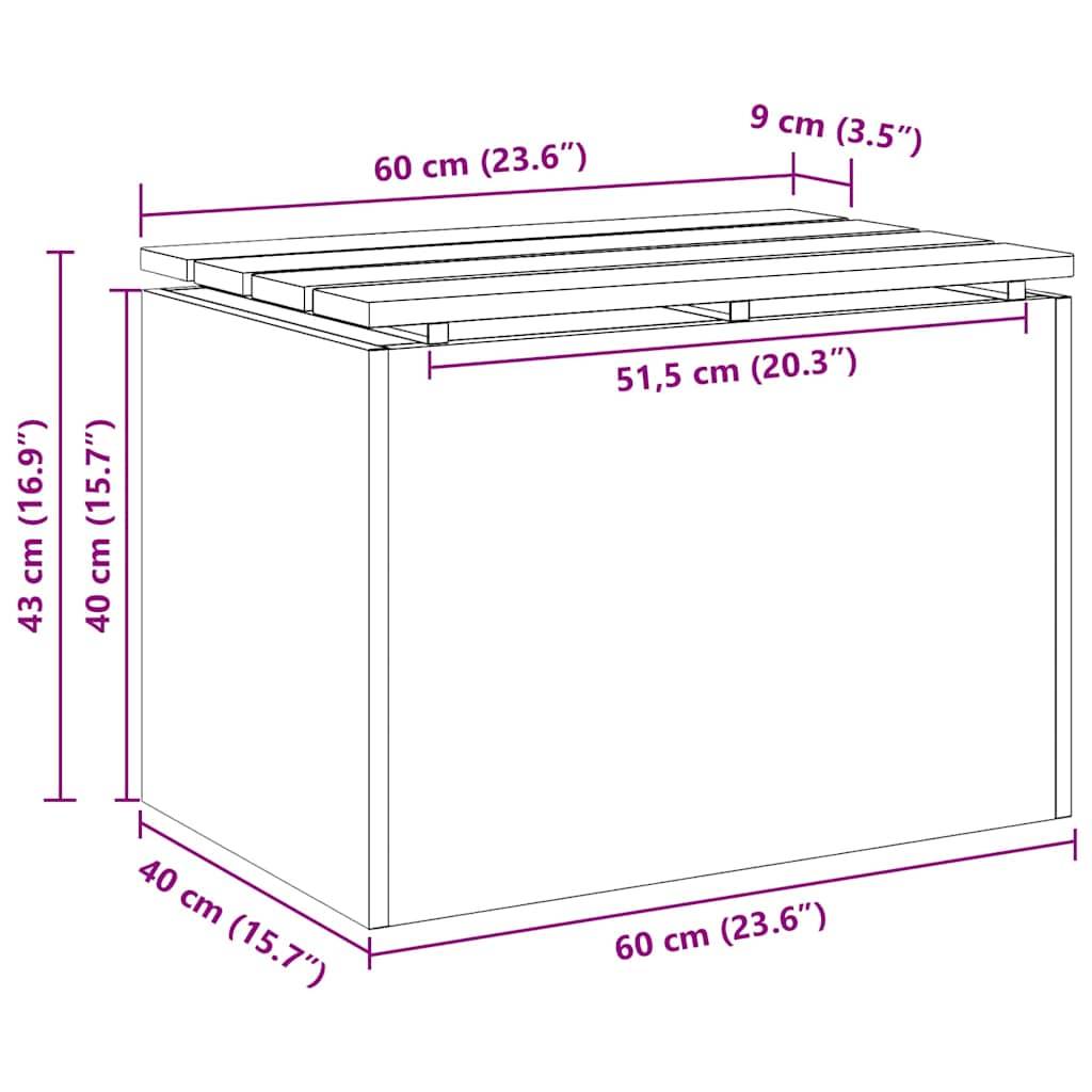 vidaXL Gartenbank Wetterfeststahl 60 x 40 x 43 cm