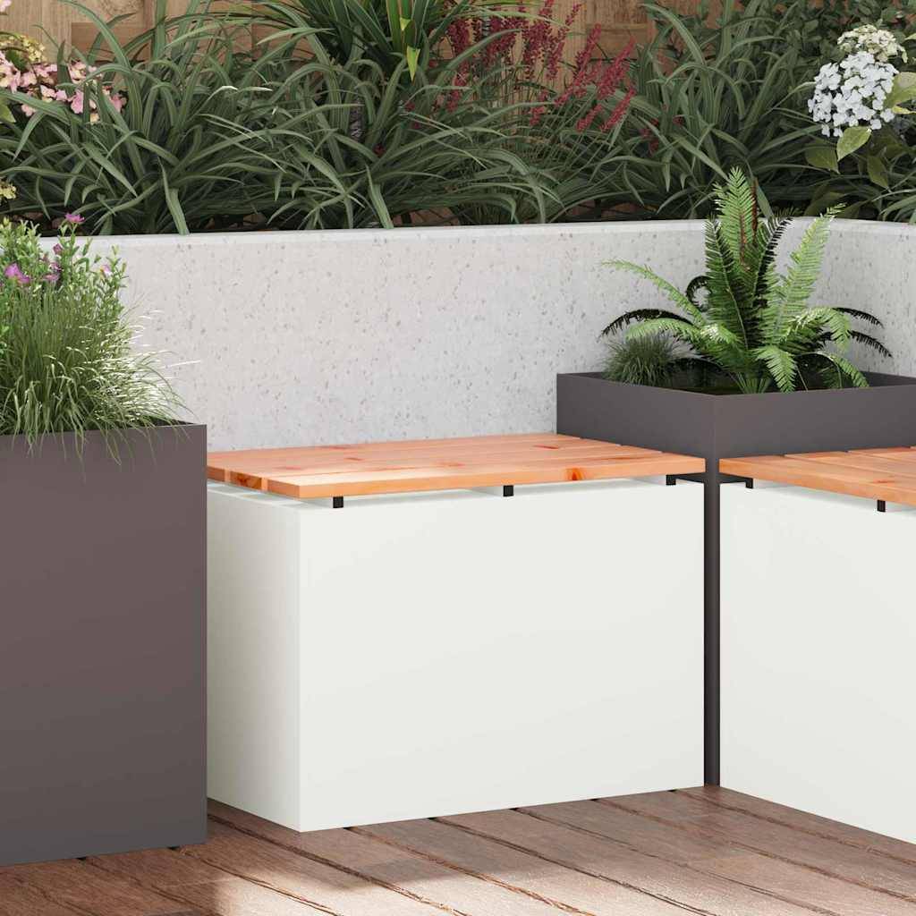 vidaXL Gartenbank Weiß 60 x 40 x 43 cm