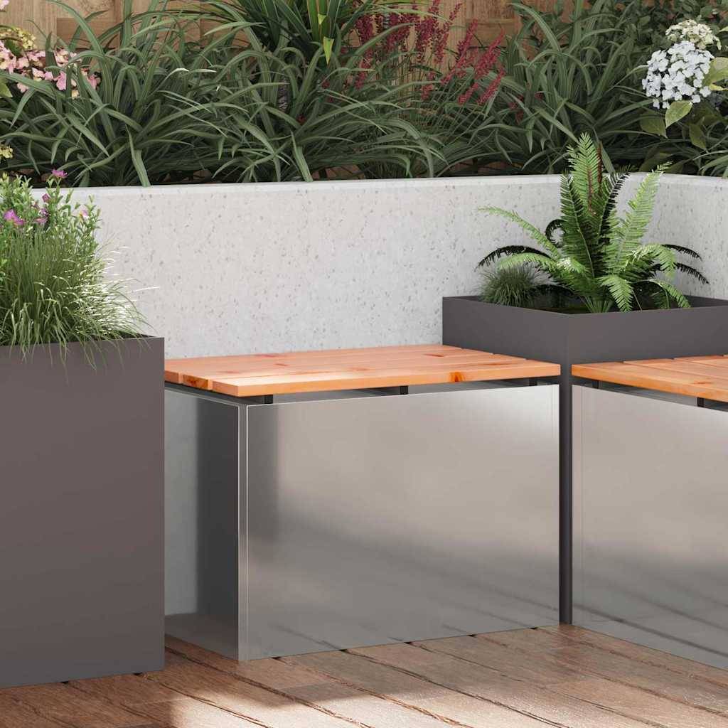 vidaXL Gartenbank Verzinkter Stahl 60 x 40 x 43 cm