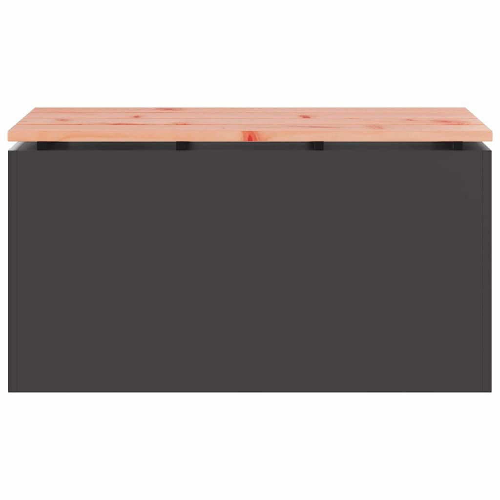 vidaXL Gartenbank Schwarz 80 x 40 x 43 cm