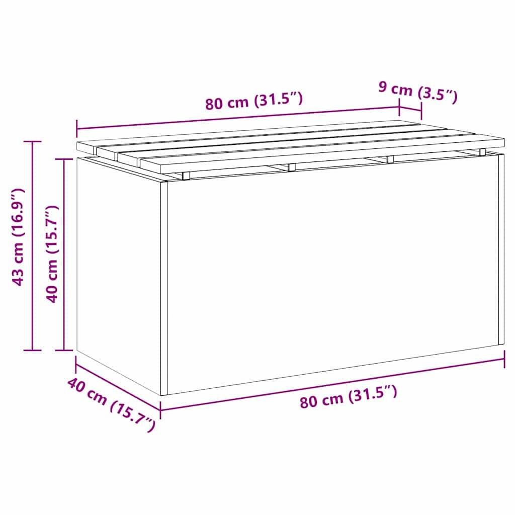 vidaXL Gartenbank Wetterfeststahl 80 x 40 x 43 cm
