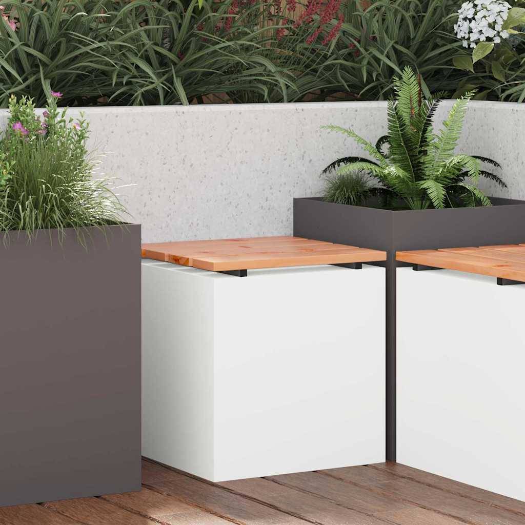 vidaXL Gartenbank Weiß 40 x 40 x 43 cm