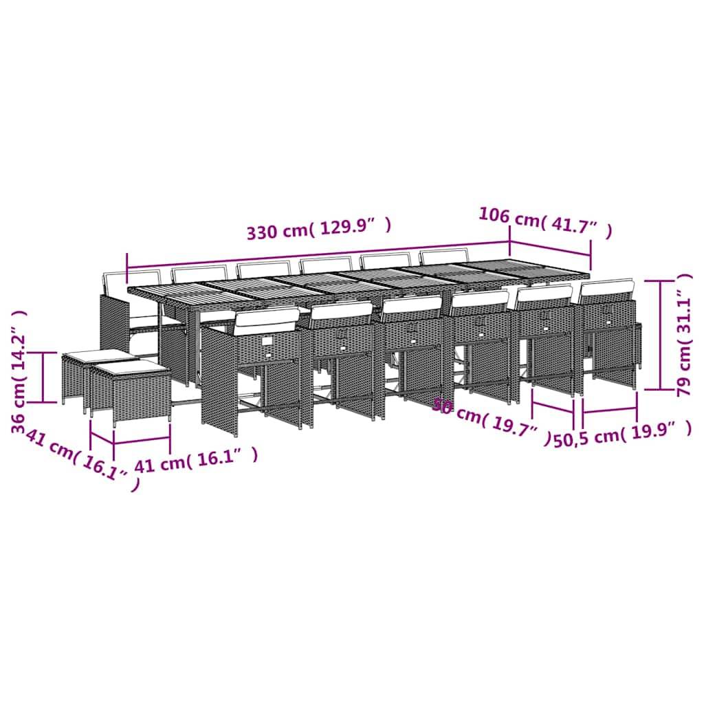 Das Modulsystem für Lagertechnik hat folgende Abmessungen: Länge 330 cm, Höhe 79 cm, Tiefe 60 cm. Einzelne Einheiten haben eine Breite von 41 cm.