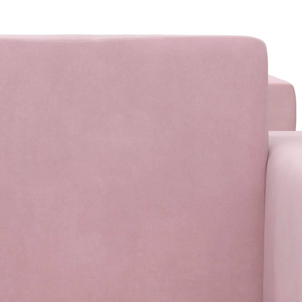 vidaXL Schlafsofa für Kinder Rosa Weicher Plüsch