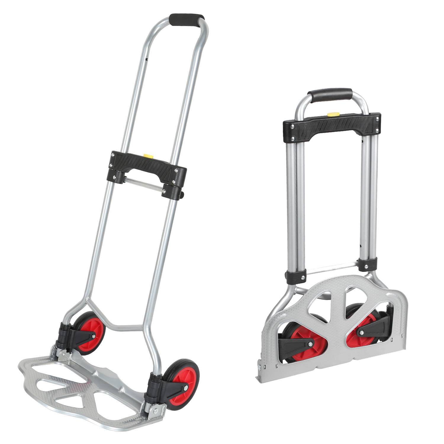 Stahl Klappkarre (60kg) , Sackkarren mit Treppensteiger, Hartgummireifen, Stahlrahmen & höhenverst Griff