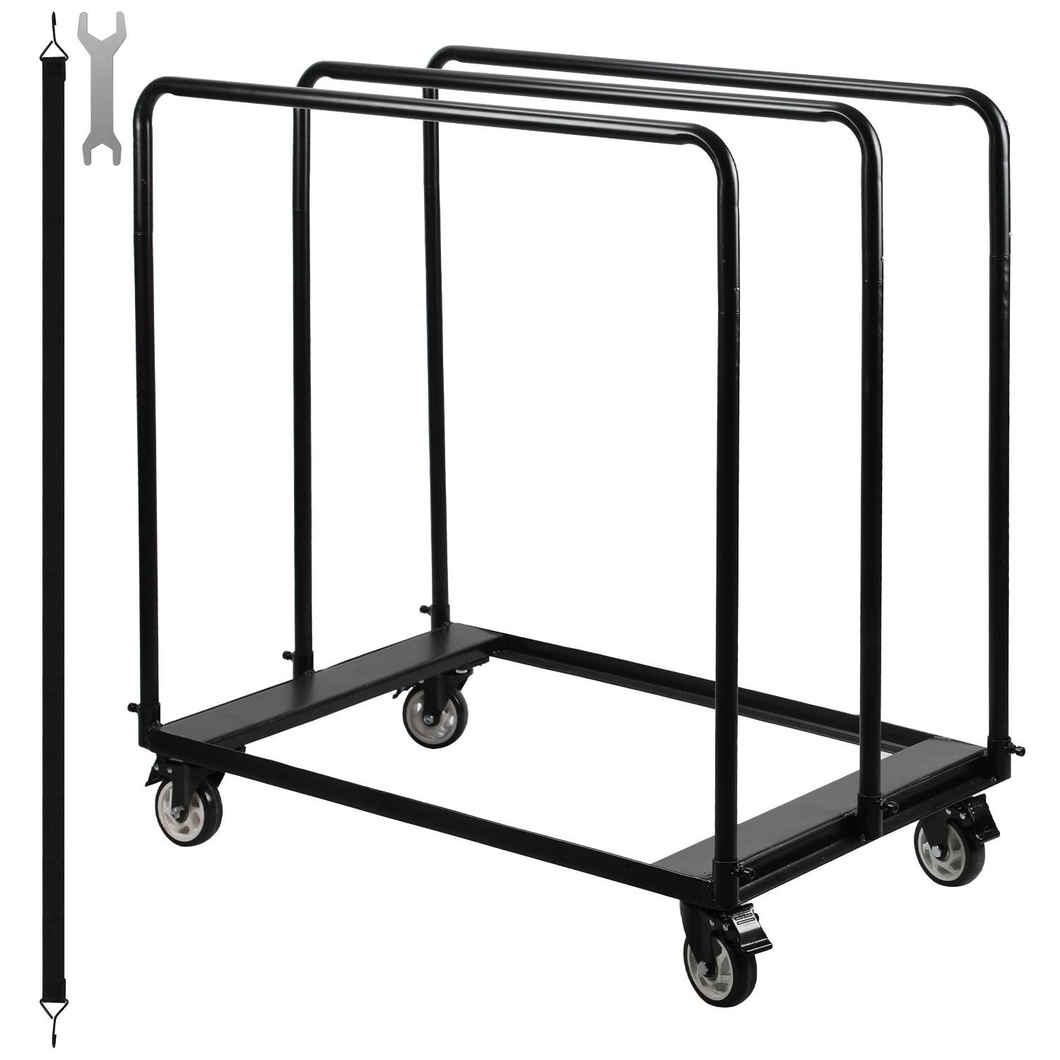 Plattenwagen 1000 kg Tragkraft, L115*W56*H119cm, All-Terrain, feststellbare Räder