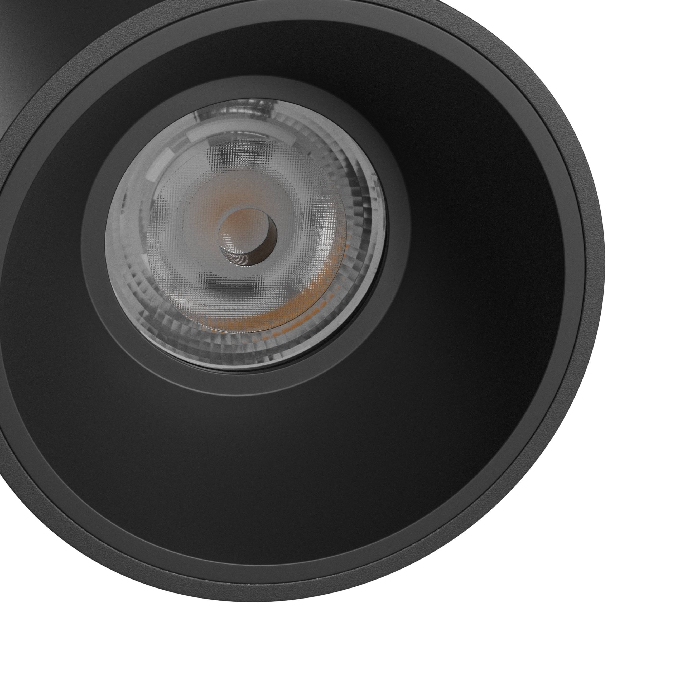 Spectrum LED Orbito Surface Deckenleuchte 10W rund 40° 1100lm schwarz IP44 Aufbau UGR>19 Warmweiß 3000K