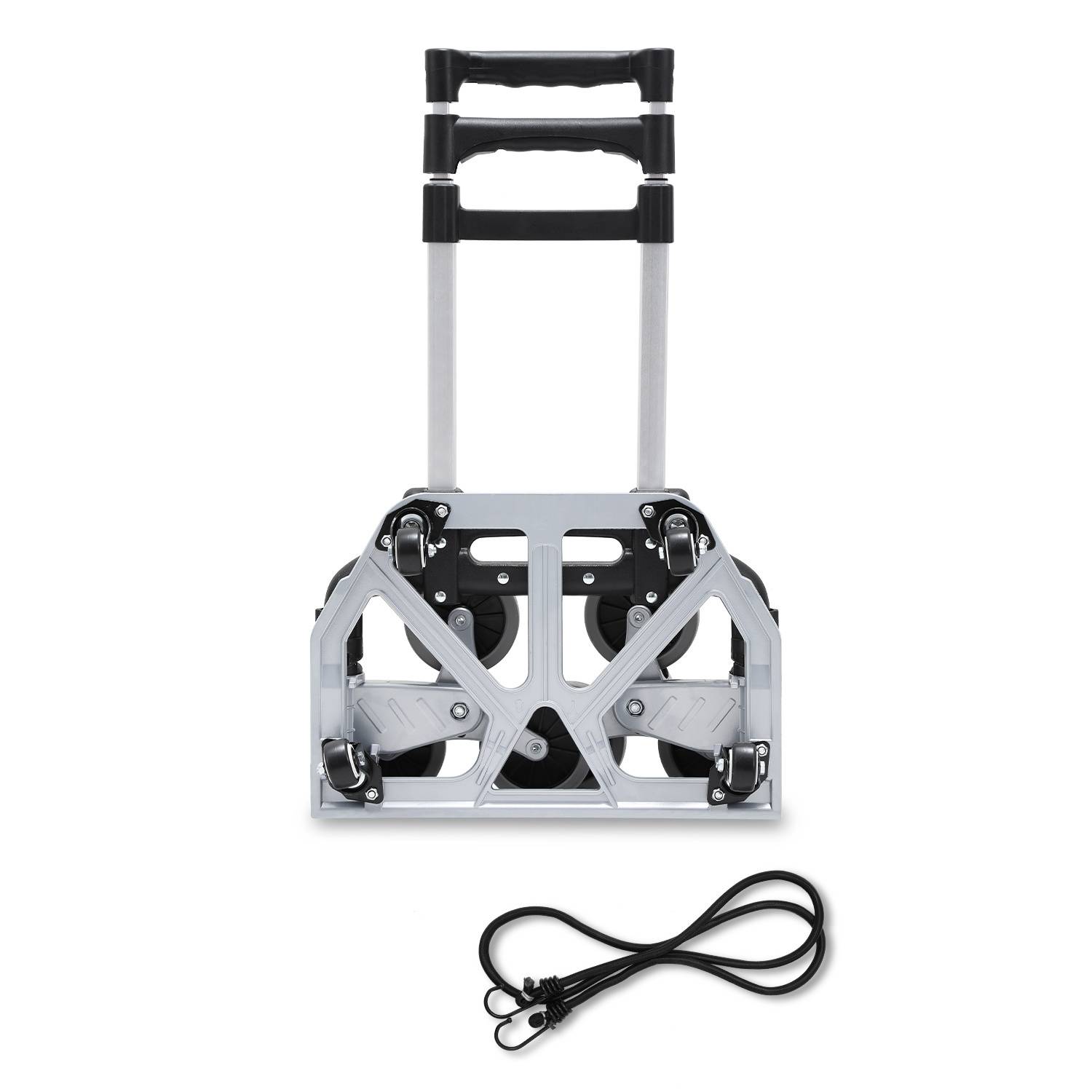 Treppensackkarre mit 3+3 Radsystem, höhenverstellbar, Aluminium Leichtgewicht, 70 kg Tragkraft