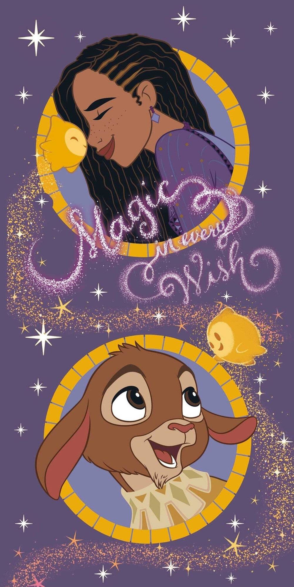 Disney Kívánság Magic Badehandtuch, Strandtuch 70x140cm