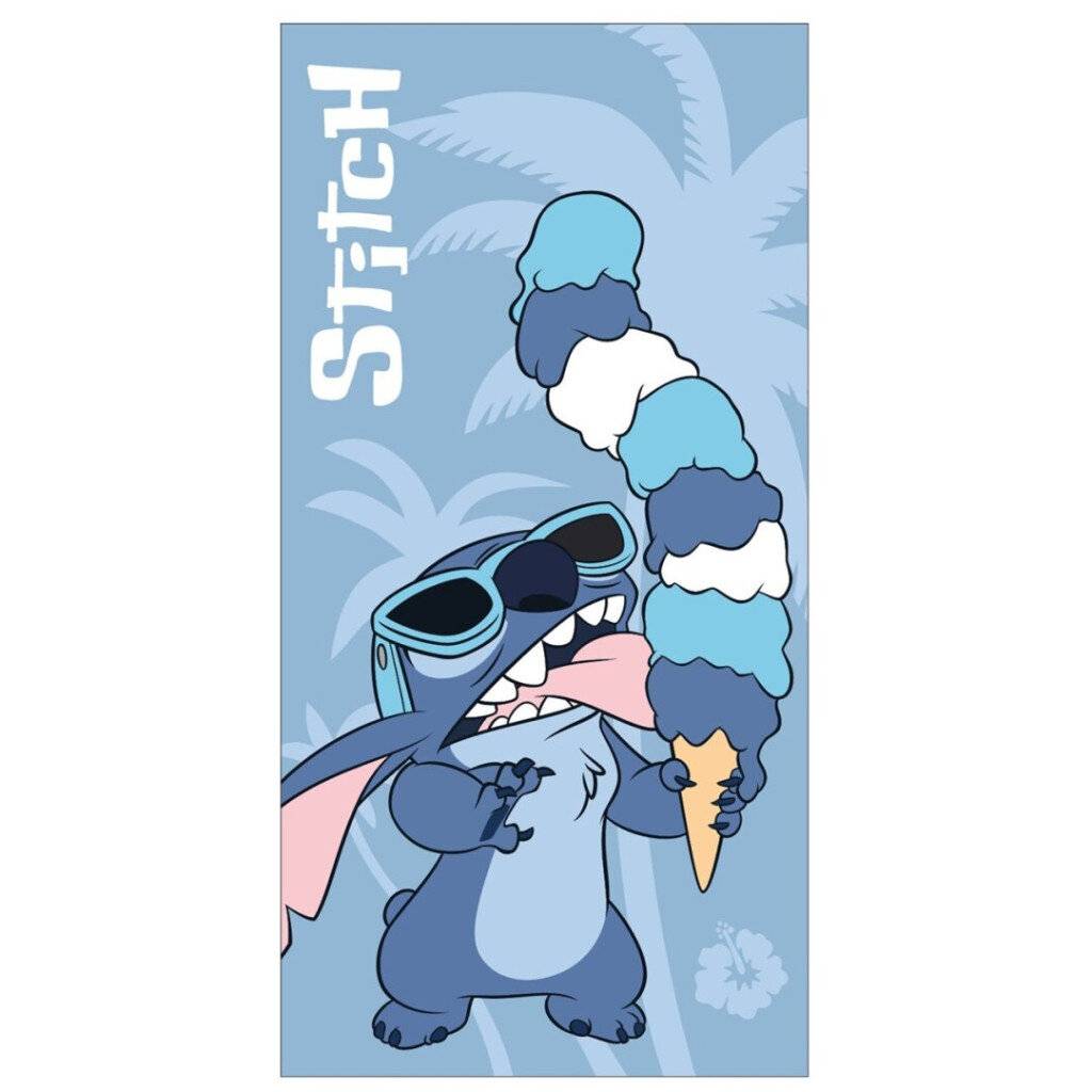 Disney Lilo und Stitch Ice Cream Badetuch, Strandtuch 70x140cm (Schnell trocknend)