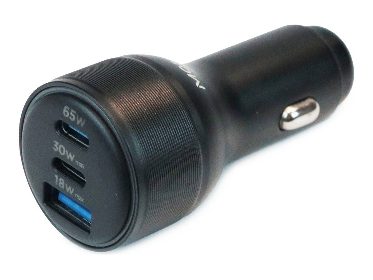 Mobilis Auto-Netzteil - universell - 95 Watt - 3 A (2 x USB-C, USB Typ A)Schwarz