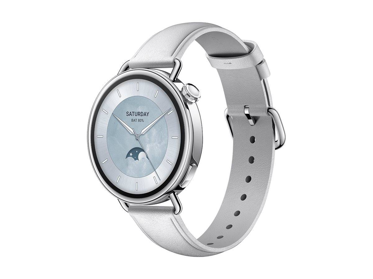 Xiaomi Watch S4 - 41 mm - intelligente Uhr mit Riemen - Leder - Handgelenkgröße: