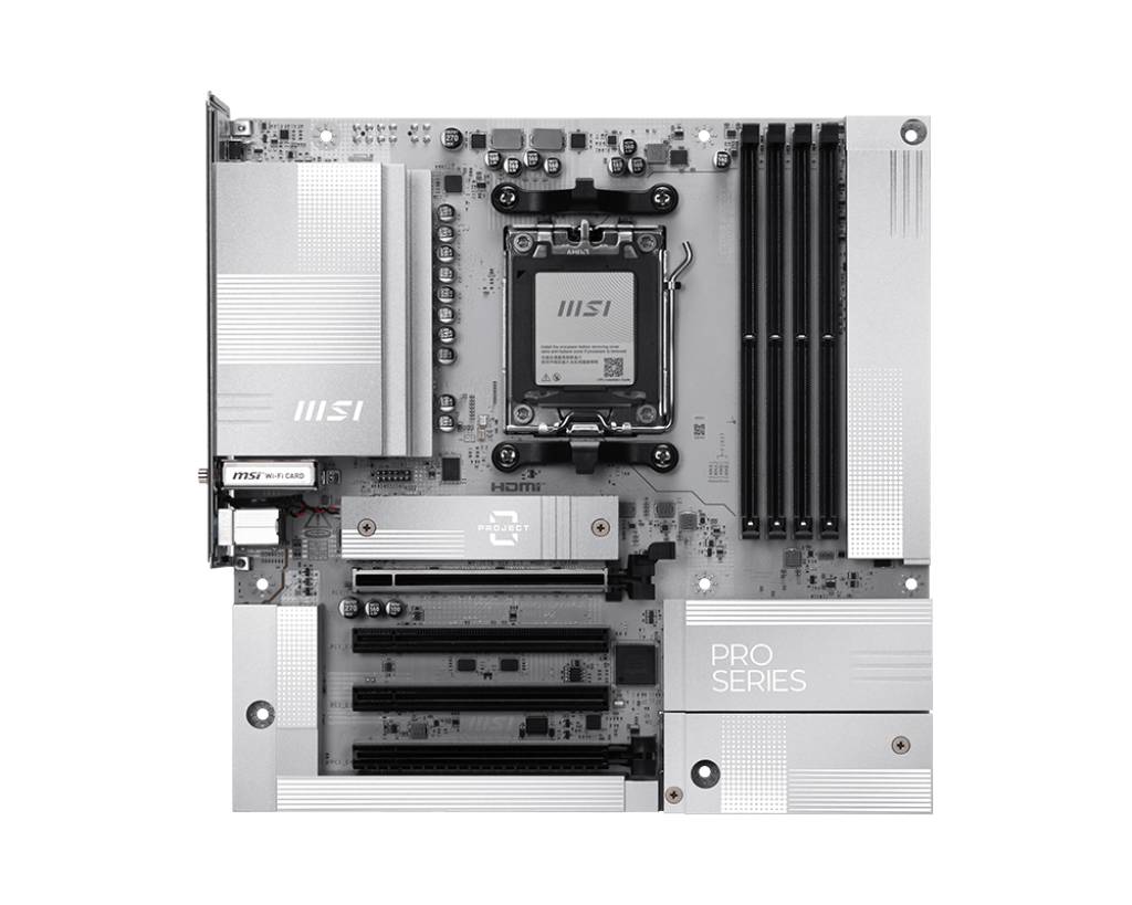 MSI PRO B850M-A WIFI PZ - Motherboard - micro ATX - Socket AM5 - AMD B850 Chipsatz - USB 3.2 Gen 2, USB-C 3.2 Gen2, USB 3.2 Gen 1 - 5 Gigabit