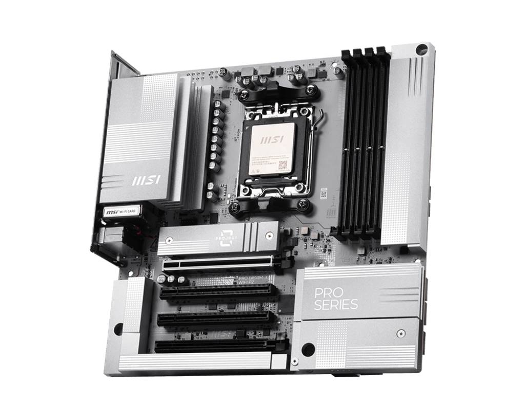 MSI PRO B850M-A WIFI PZ - Motherboard - micro ATX - Socket AM5 - AMD B850 Chipsatz - USB 3.2 Gen 2, USB-C 3.2 Gen2, USB 3.2 Gen 1 - 5 Gigabit
