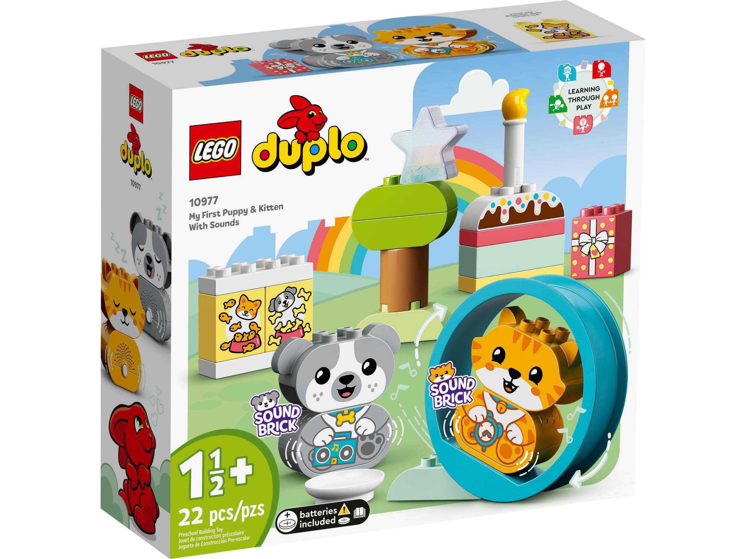 LEGO® DUPLO® 10977 Mein erstes Hündchen & Kätzchen – mit Ton